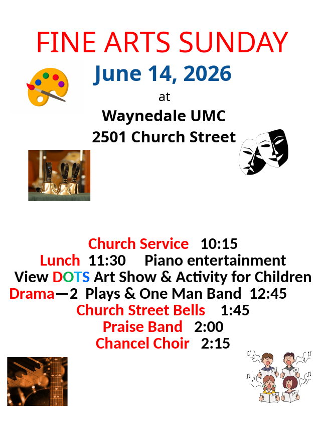 Fine Arts Sunday flyer