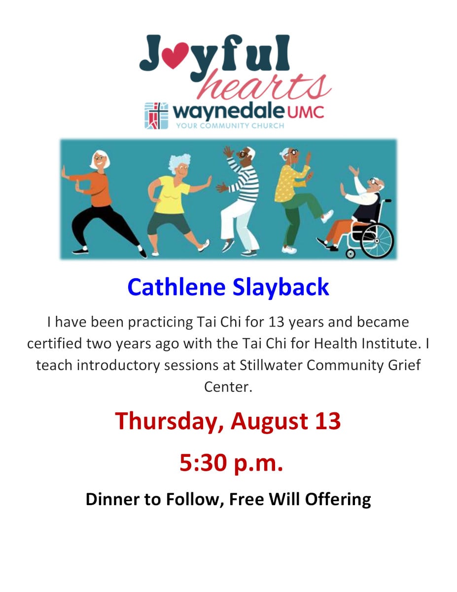 Joyful Hearts flyer for Tai Chi